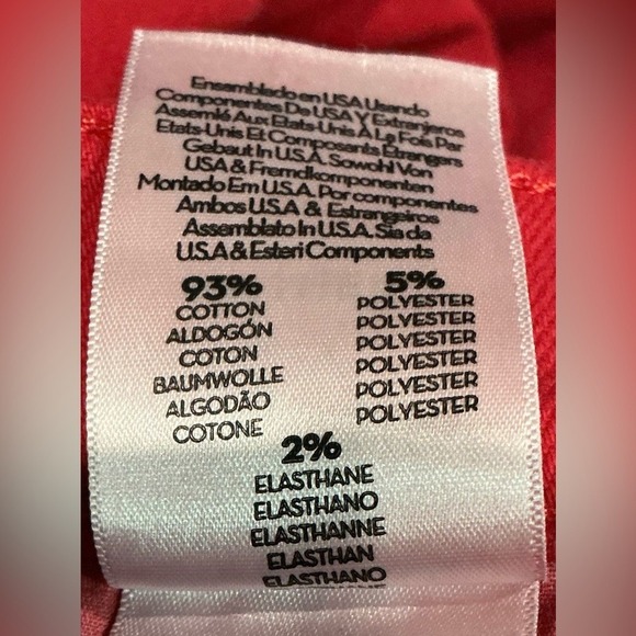 Mother High Waisted Weekender Skimp Flare Leg Stretch Vibrant Haute Red Size 27 - Picture 10 of 10